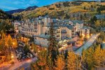 Nestled in a stunning tapestry of fall colors, Beaver Creek Lodge offers a picturesque retreat.